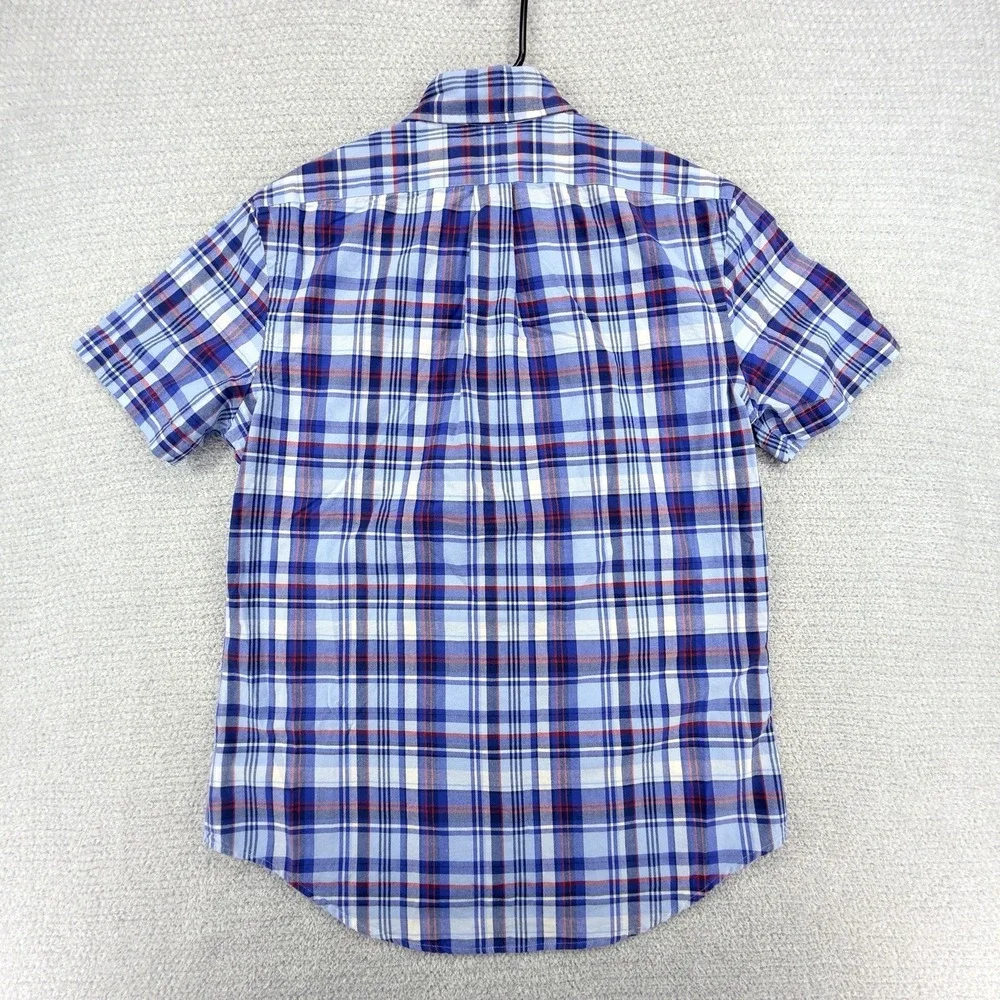 NWT Polo Ralph Lauren Classic Fit Plaid Button Down Shirt Mens Small Blue Cotton
